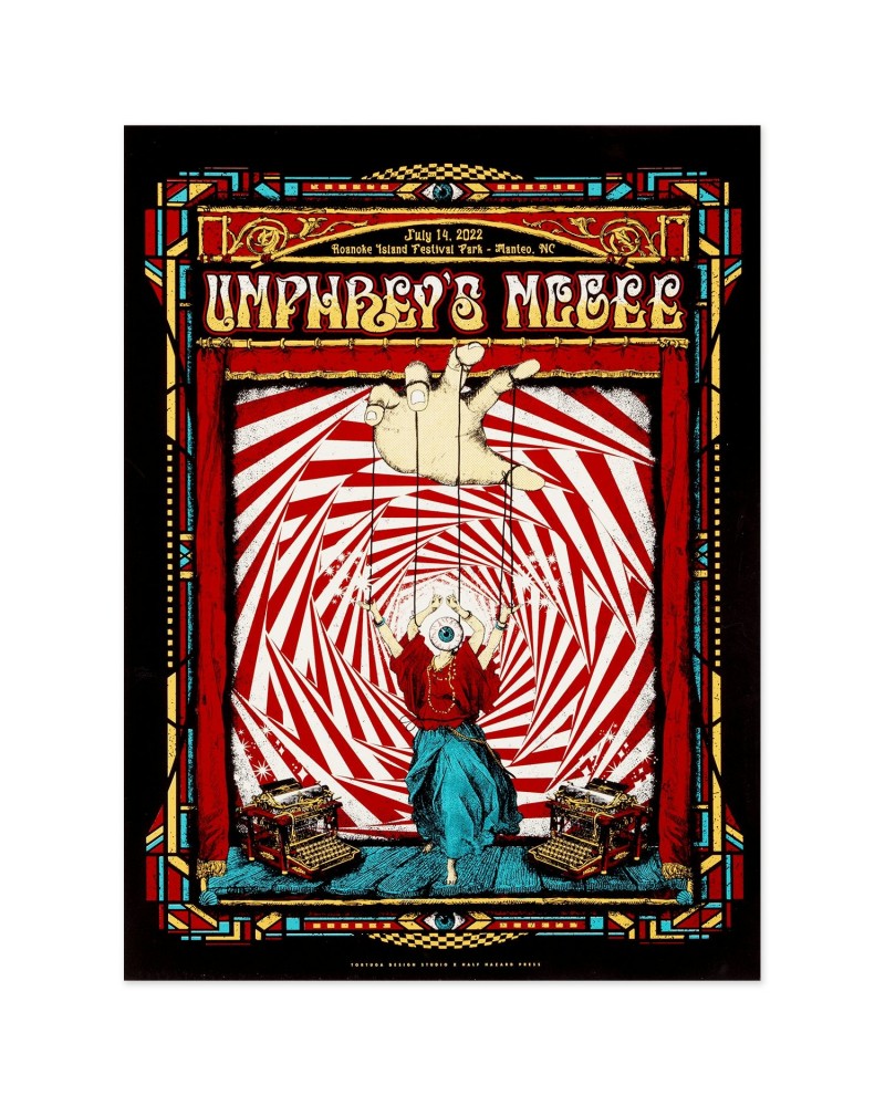 Umphrey's McGee Roanoke Island Festival Park Outer Banks NC Poster by Tortuga Design Studios $12.40 Decor