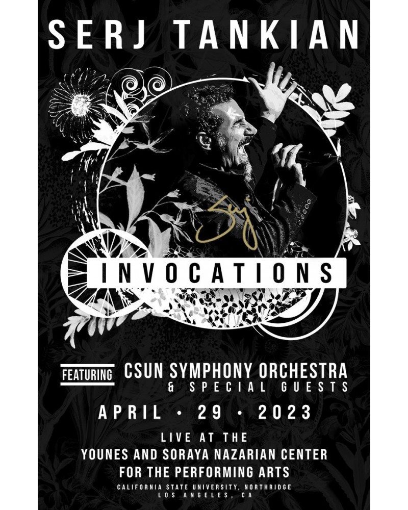 Serj Tankian Invocations Concert - Promotional Poster - Autographed $7.60 Decor