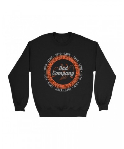 Bad Company Sweatshirt | Live In Concert 1979 Sweatshirt $17.13 Sweatshirts