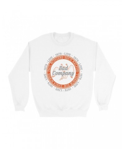 Bad Company Sweatshirt | Live In Concert 1979 Sweatshirt $17.13 Sweatshirts