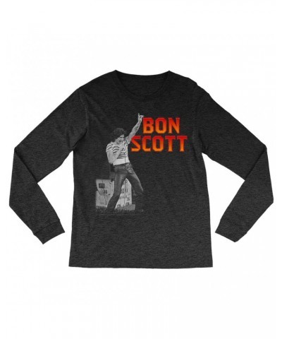 Bon Scott Long Sleeve Shirt | On Stage Design Shirt $13.48 Shirts