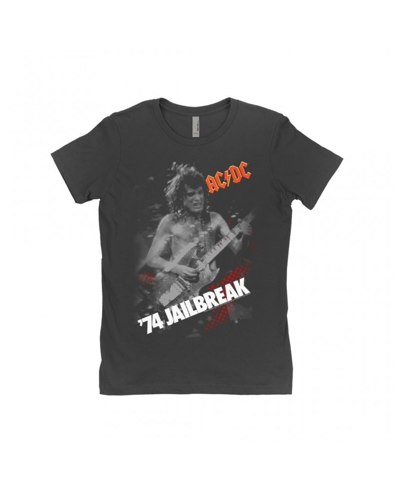 AC/DC Ladies' Boyfriend T-Shirt | 74 Jailbreak Ben-Day Dots Shirt $8.73 Shirts