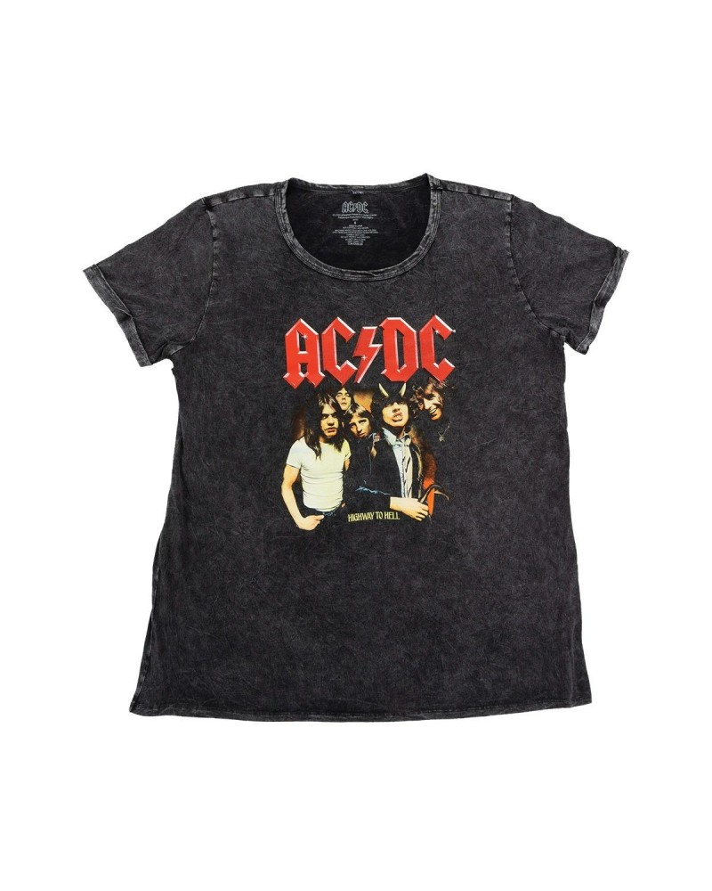 AC/DC Highway to Hell Acid Wash Ladies T-shirt $3.41 Shirts