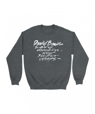 David Bowie Sweatshirt | Scary Monsters And Super Creeps Sweatshirt $13.98 Sweatshirts