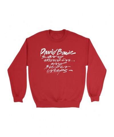 David Bowie Sweatshirt | Scary Monsters And Super Creeps Sweatshirt $13.98 Sweatshirts