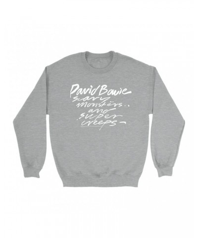 David Bowie Sweatshirt | Scary Monsters And Super Creeps Sweatshirt $13.98 Sweatshirts