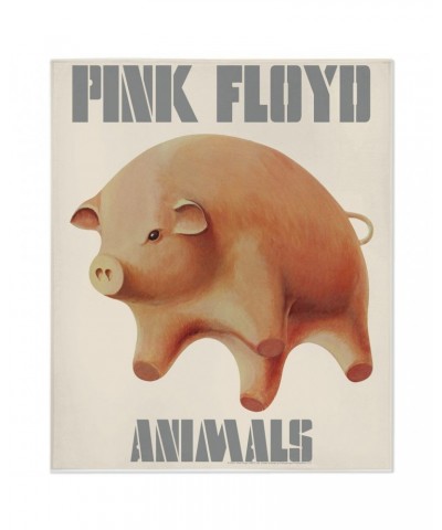 Pink Floyd Minky Blanket | Animals Album Pig Logo Blanket $22.07 Blankets