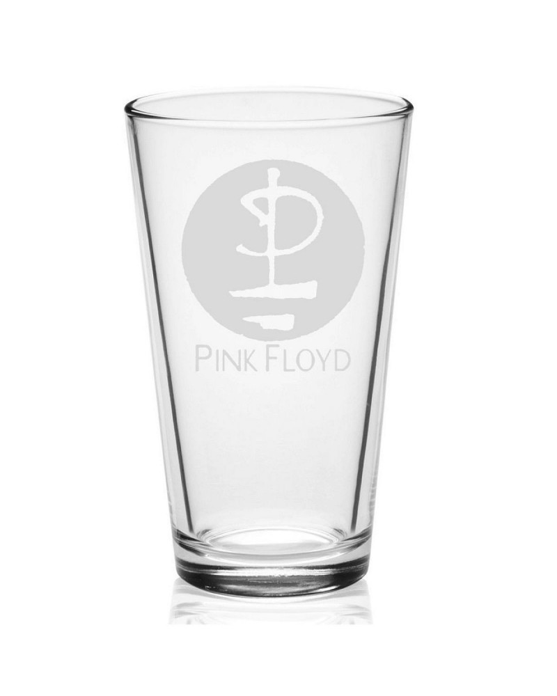 Pink Floyd Circle Logo Etched Pint Glass $6.00 Drinkware