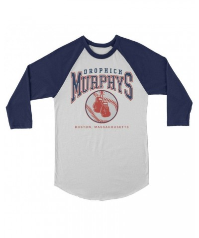 Dropkick Murphys Clear the Bench Raglan (White/Navy) $16.85 Shirts