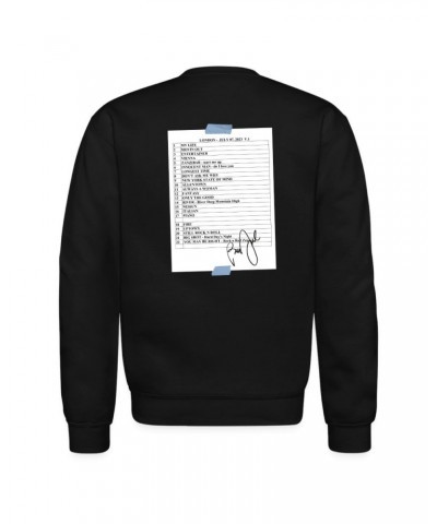 Billy Joel "7-7-23 London Set List" Black Crewneck Sweatshirt Online Exclusive $24.75 Sweatshirts