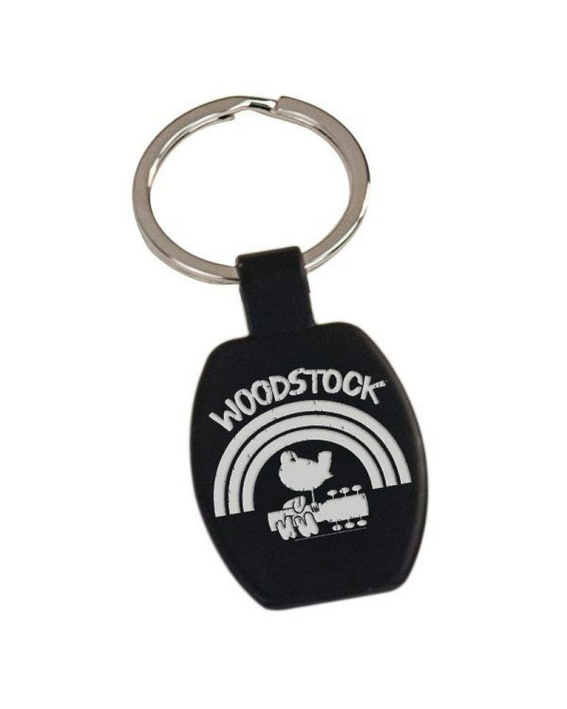 Woodstock Rainbow Logo Engraved Keychain $6.00 Accessories