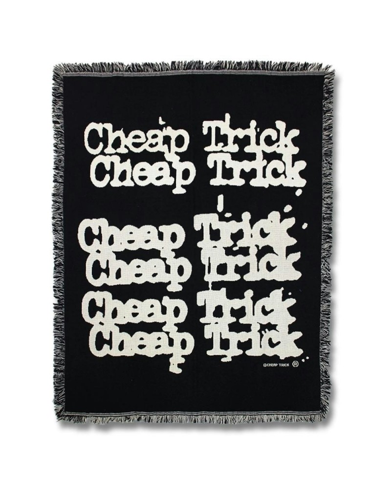 Cheap Trick Logo Woven Blanket $32.40 Blankets