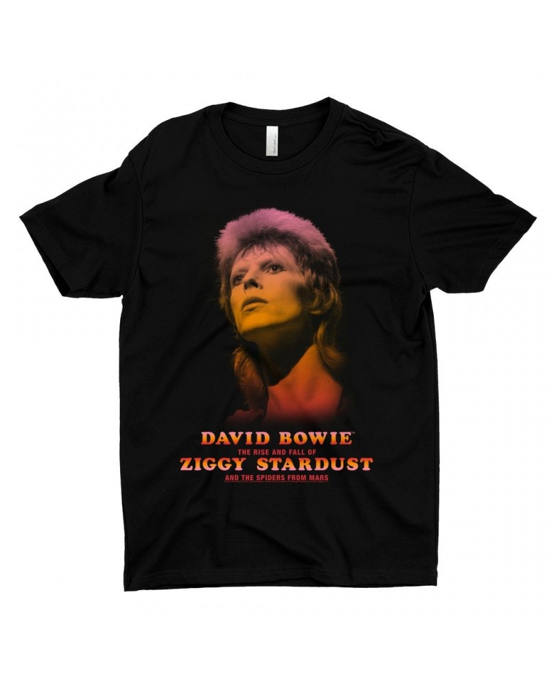 David Bowie T-Shirt | The Rise And Fall Of Ziggy Stardust And The Spiders From Mars Ombre Image Shirt $10.98 Shirts