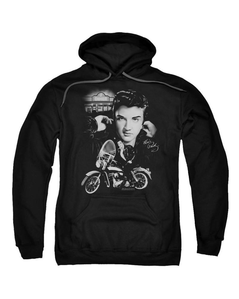 Elvis Presley Hoodie | THE KING RIDES AGAIN Pull-Over Sweatshirt $15.68 Sweatshirts