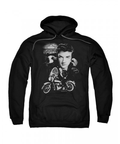 Elvis Presley Hoodie | THE KING RIDES AGAIN Pull-Over Sweatshirt $15.68 Sweatshirts