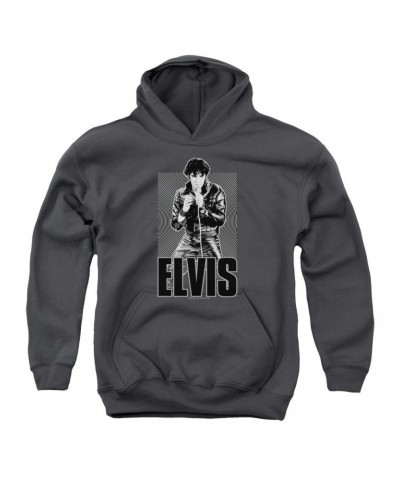 Elvis Presley Youth Hoodie | LEATHER Pull-Over Sweatshirt $10.73 Sweatshirts