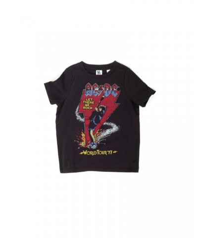 AC/DC Kids Black Let There Be Rock World Tour '77 T-Shirt $2.00 Shirts