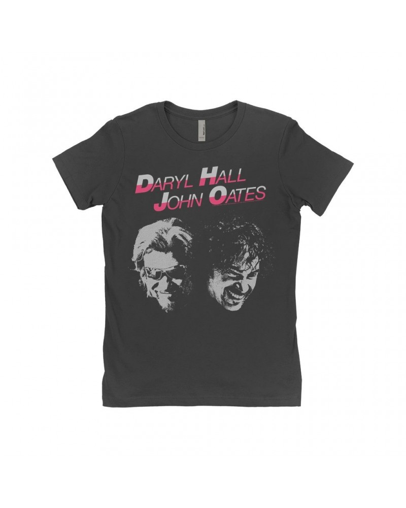 Daryl Hall & John Oates Ladies' Boyfriend T-Shirt | Modern Private Eyes Cover Inspiration Shirt $8.73 Shirts