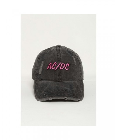 AC/DC Embroidered Denim Baseball Cap Charcoal $9.00 Hats