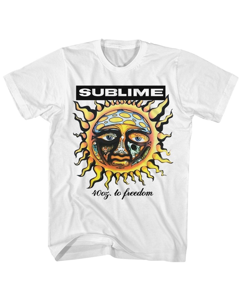 Sublime T-Shirt | 40 Oz. To Freedom Sun Shirt $3.68 Shirts