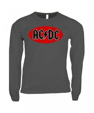 AC/DC Long Sleeve Shirt | Bumper Sticker Logo Distressed Shirt $14.68 Shirts