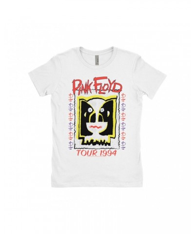 Pink Floyd Ladies' Boyfriend T-Shirt | 1994 Concert Tour Division Bell Image Shirt $7.49 Shirts