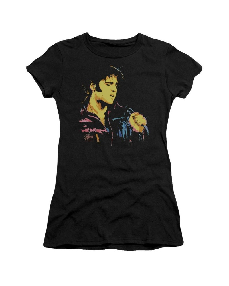 Elvis Presley Juniors Shirt | NEON ELVIS Juniors T Shirt $6.46 Shirts