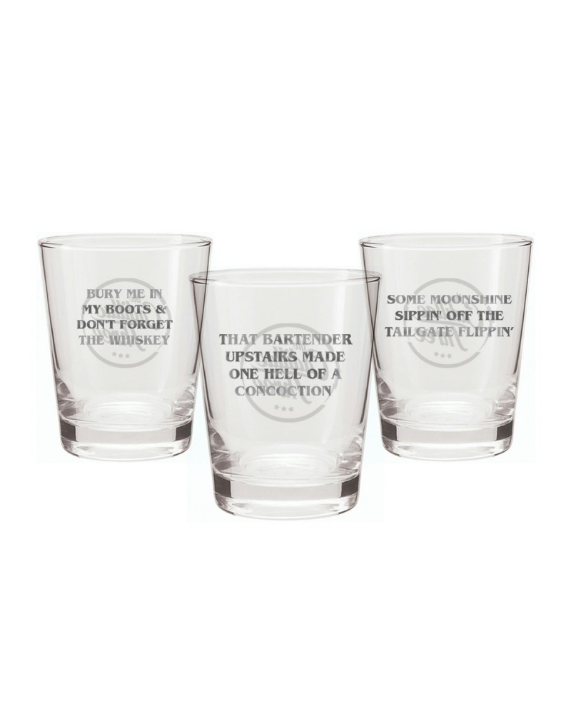 The Cadillac Three TC3 10th Anniversary Whiskey Glasses- Set of 3 $10.50 Accessories