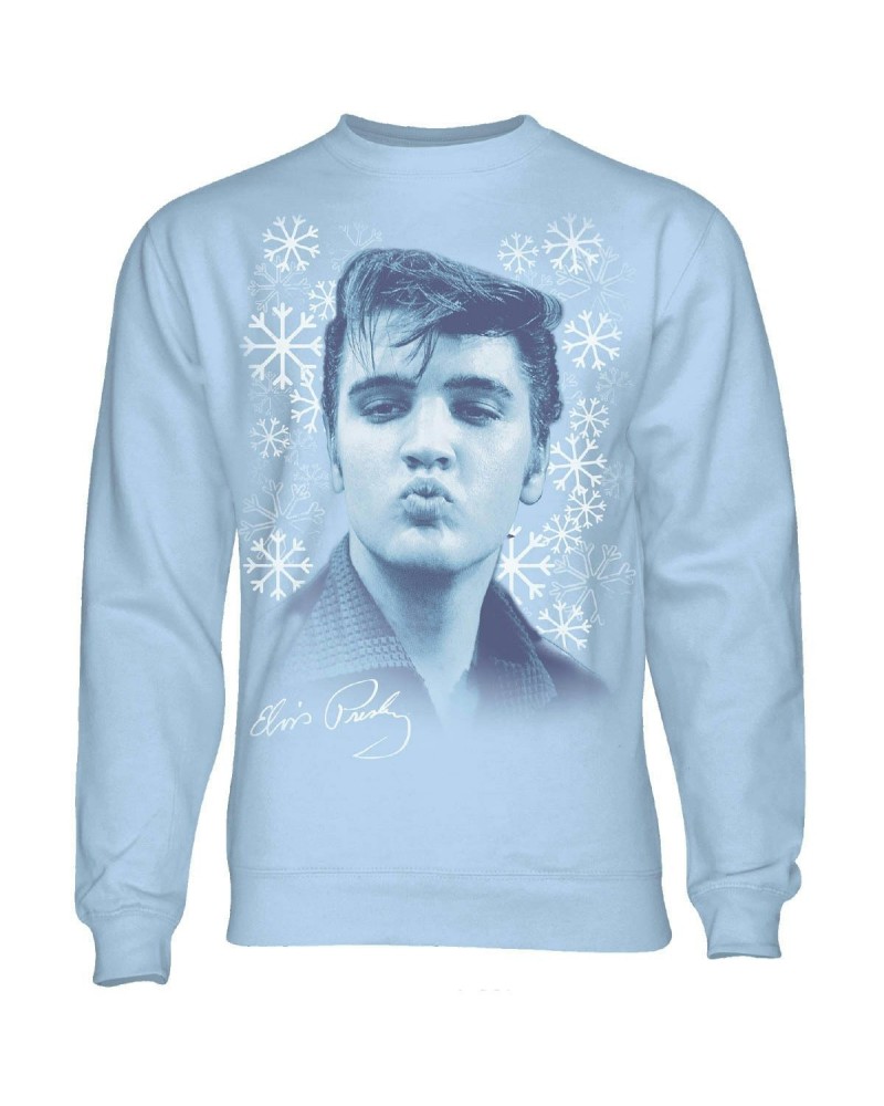 Elvis Presley EP Smooches & Snowflakes Crewneck Sweatshirt $16.00 Vinyl