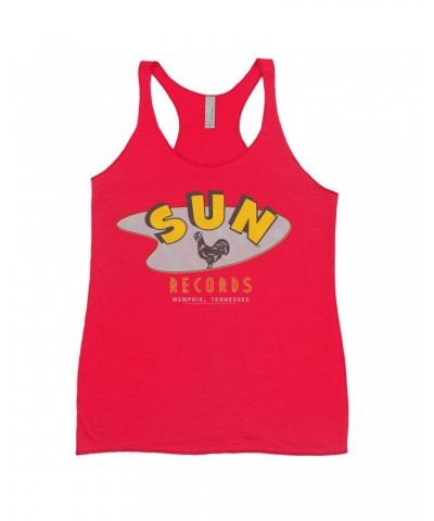 Sun Records Ladies' Tank Top | Retro Boomerang Logo Shirt $10.42 Shirts