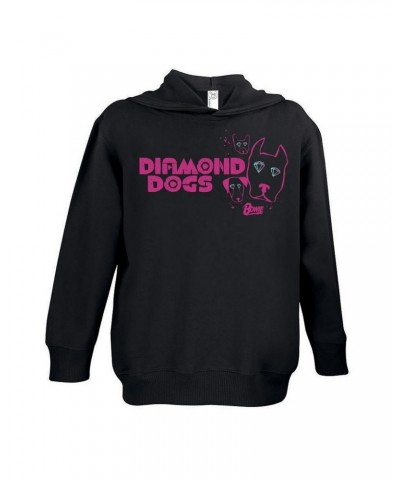 David Bowie Pink Logo Diamond Eyes Youth Hoodie $21.60 Sweatshirts