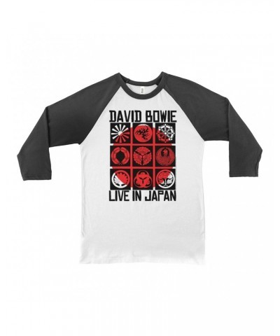 David Bowie 3/4 Sleeve Baseball Tee | Live In Japan Concert Poster Shirt $9.88 Shirts