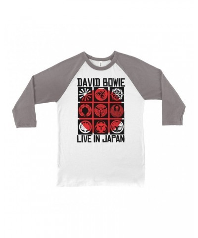 David Bowie 3/4 Sleeve Baseball Tee | Live In Japan Concert Poster Shirt $9.88 Shirts