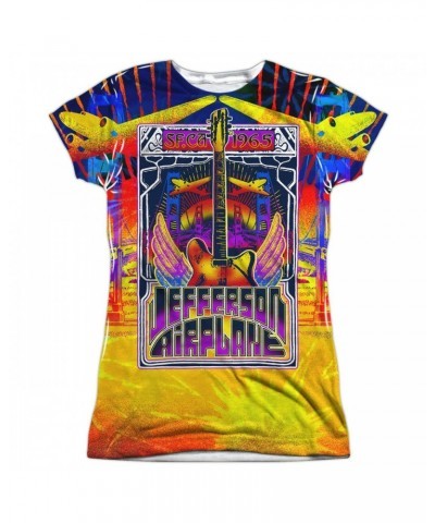 Jefferson Airplane Junior's T Shirt | SAN FRANCISCO (FRONT/BACK PRINT) Sublimated Tee $12.88 Shirts