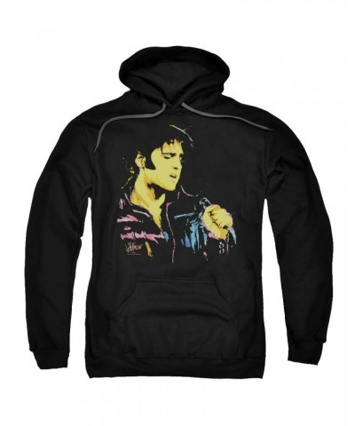 Elvis Presley Hoodie | NEON ELVIS Pull-Over Sweatshirt $10.88 Sweatshirts