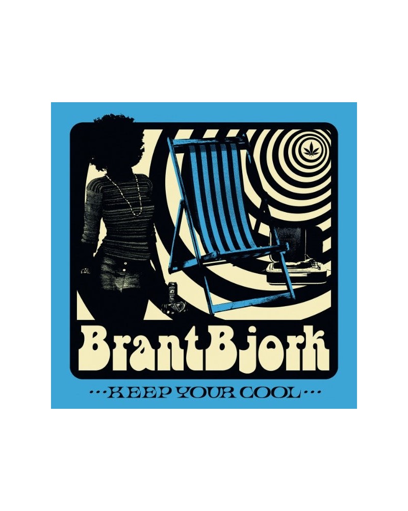 Brant Bjork Keep Your Cool (White Marbled Blue/Dark) Vinyl Record $13.40 Vinyl