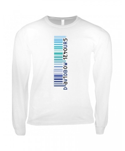 David Bowie Long Sleeve Shirt | Hours Album Barcode Shirt $13.78 Shirts