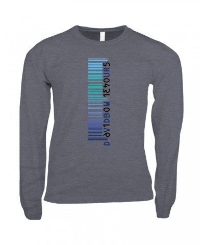 David Bowie Long Sleeve Shirt | Hours Album Barcode Shirt $13.78 Shirts