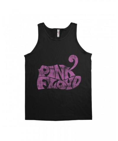 Pink Floyd Unisex Tank Top | Groovy Logo Distressed Pink Shirt $10.98 Shirts