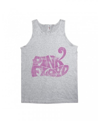 Pink Floyd Unisex Tank Top | Groovy Logo Distressed Pink Shirt $10.98 Shirts