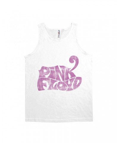 Pink Floyd Unisex Tank Top | Groovy Logo Distressed Pink Shirt $10.98 Shirts